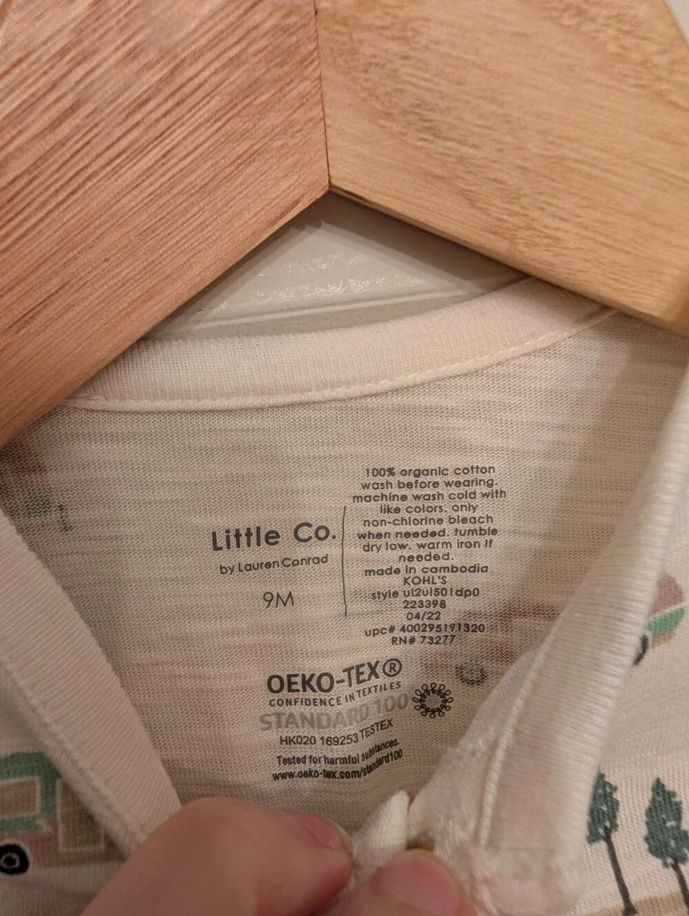 LC Little Co Cream Scenic Print Baby One-Piece Romper